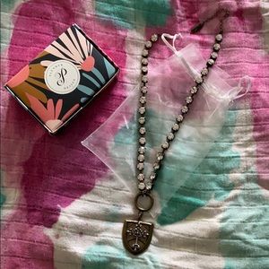 Plunder Crystal cross necklace